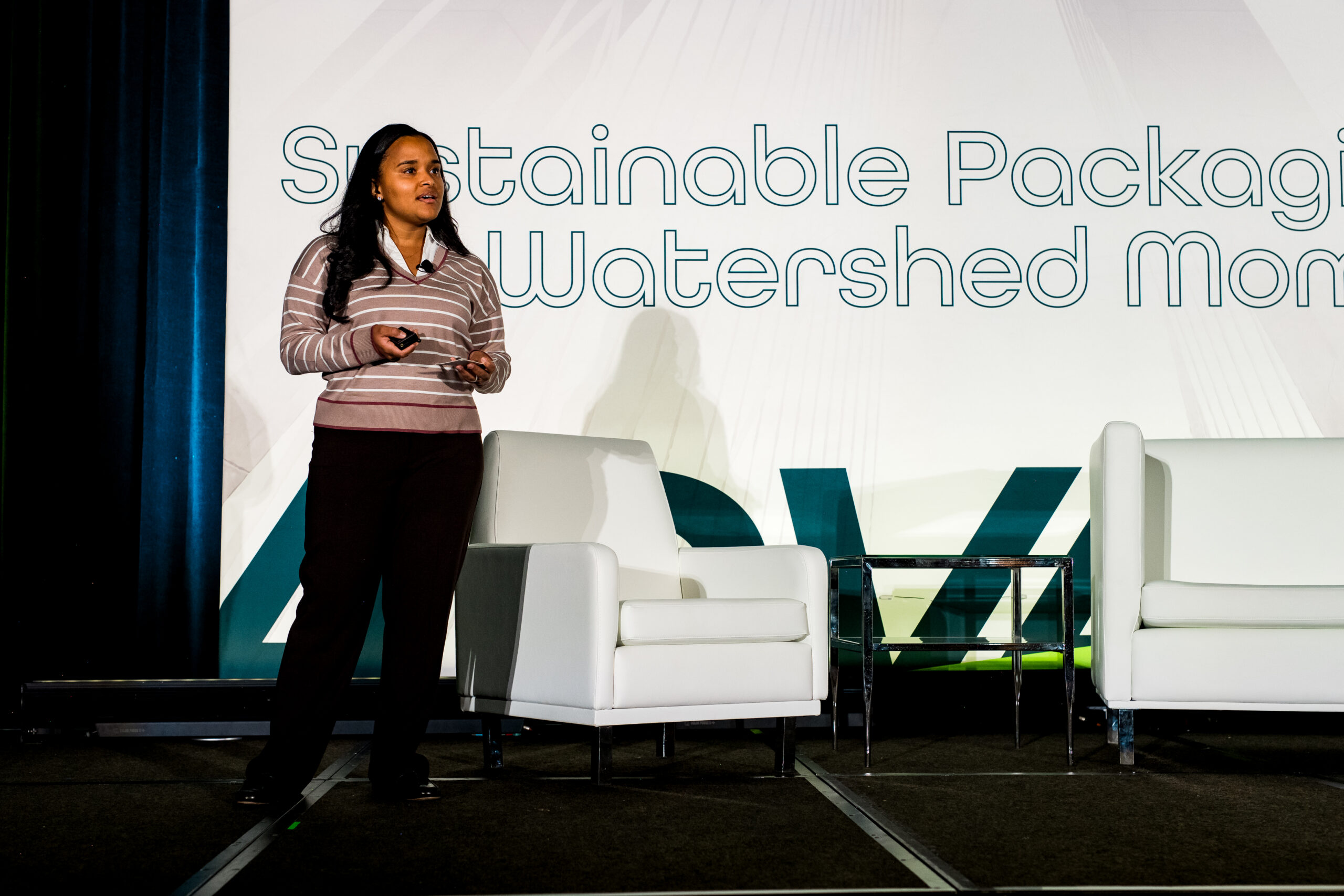 Female Speaker on stage